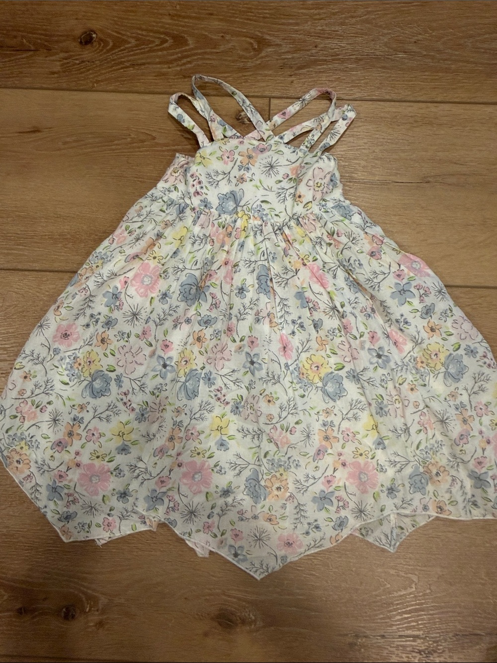 Tommy Bahama Girls' Floral Sundress - White with Pink, Blue, Yellow